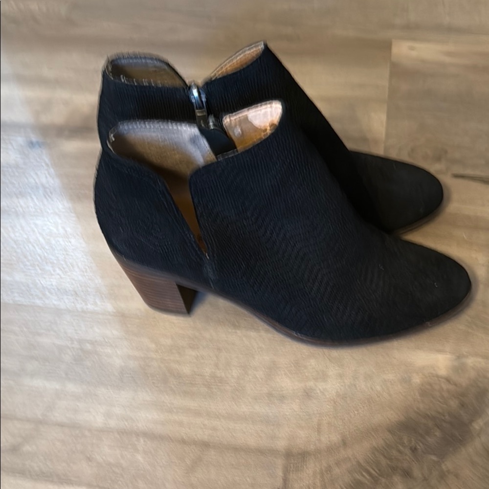 Lucky Brand Black Suede Ankle Booties